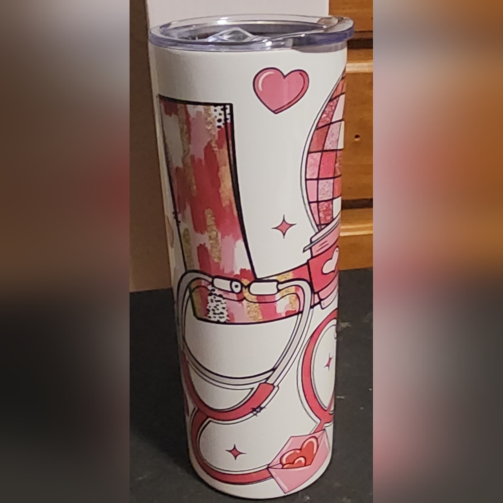 Nurse Heart Patterned Tumbler